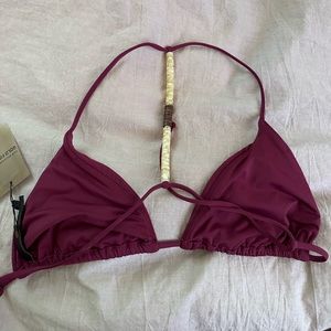 VIX - Paula Hermany Swim, burgundy with beads/gold finishing